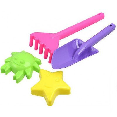 Игрушка Пластиковая Лопатка, Грабли, 2 пасочки 28 см  498в2