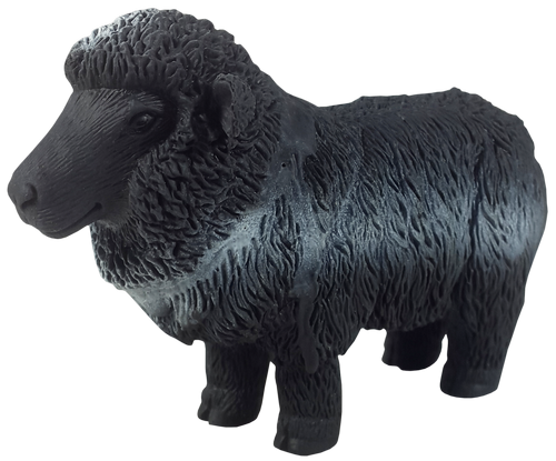 Игрушка силиконовая антистресс Овечка черная 11 см  03329