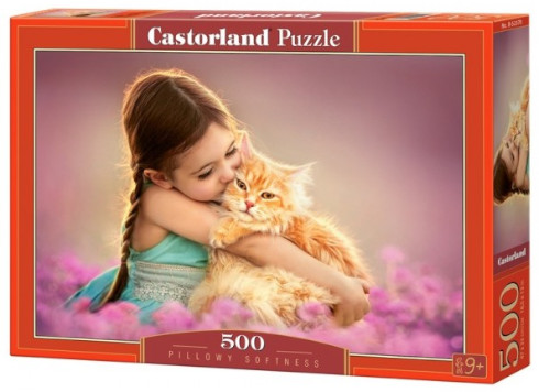 Игрушка Пазл 500 Девочка с рыжим котенком 47 х 33 см Castorland  B-52370