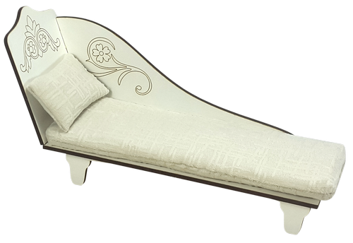 Мебель мягкая для кукол ростом 30 см - Кушетка Гейнсборо из МДФ AS-7808