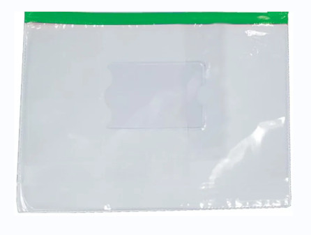 Папка на молнии А5 Datum прозрачная с карманом  D1914