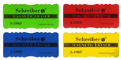 Губка для доски сухостирательная прямоугольная 4 цвета 13 х 6 см  S-1905