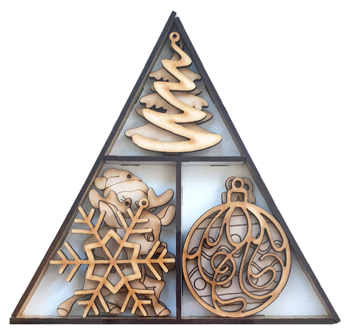 Набор новогодних фигурок в упаковке 9 шт AS-4224, МФ-001