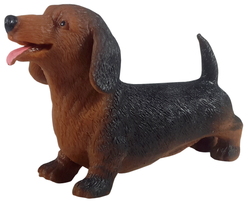 Игрушка Силиконовая тянучка собака Такса 11 см  09695