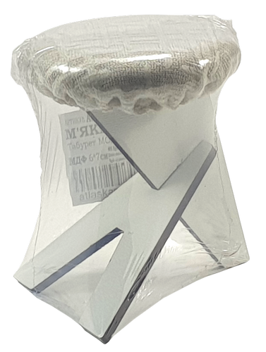 Мебель мягкая для кукол ростом 30 см - Табурет модерн белый из МДФ AS-7801 фото 2