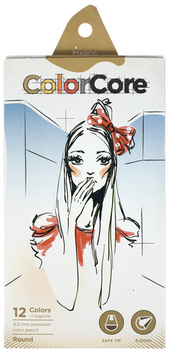 Карандаши цветные Marco Color Core 12 цветов + 1 графитовый круглый 3130-12СВ