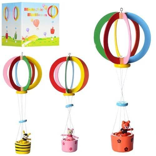 Игрушка Деревянная Подвес на кроватку Воздушный шар в коробке MD 0989