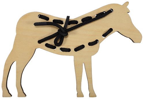 Игрушка развивающая Шнуровка Зебра 19 х 13,5 см, с цветным шнурком 1,2 м AS-7133 фото 2