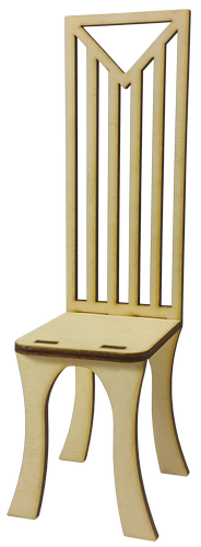 Мебель для кукол ростом 30 см - Стул № 2 высокий из фанеры AS-4029