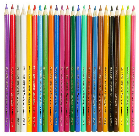 Карандаши акварельные K-I-N Mondeluz шестигранные, 24 цвета, 3718 фото 2