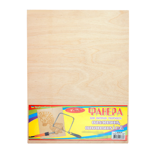 Фанера для выпиливания и выжигания А 4 - 4 мм 214 х 283 мм AS-0700, В-04-A4