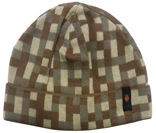 Шапочка вязаная для мальчика, в клеточку, Warm 14177