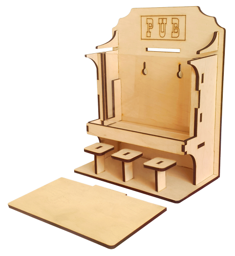 Кормушка № 8/1 Барная стойка окрашенная, морилка под лаком 16.3 х 9 х 20 см AS-4302 фото 3