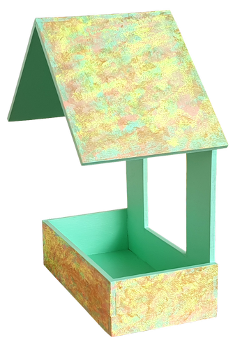 Кормушка окрашенная № 1/2 разноцветная 16 х 10 х 21 см AS-4280, F-0237 фото 2