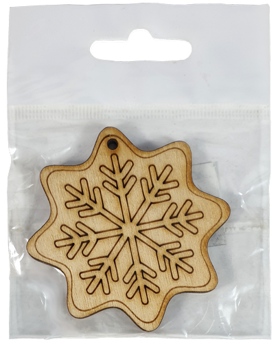 Фигурка фанерная - Снежинка восьмиугольная 6 х 6 см AS-4748, В-0205 фото 2