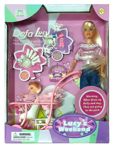 Кукла Defa Lucy с ребенком в коляске 29 см  20958