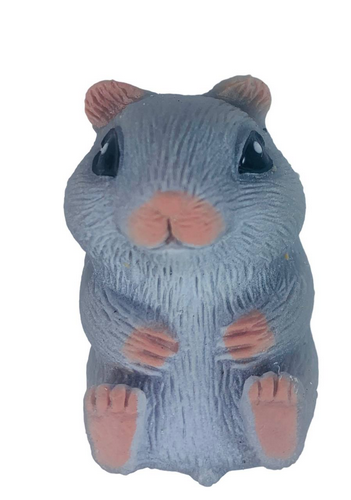 Игрушка Силиконовая тянучка Хомяк серый 5 см  11160