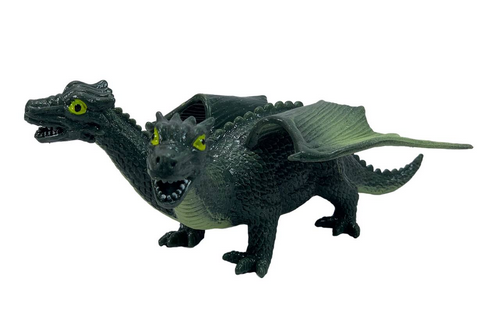 Игрушка Силиконовая тянучка Дракон двуглавый Зеленый 17 см  11679