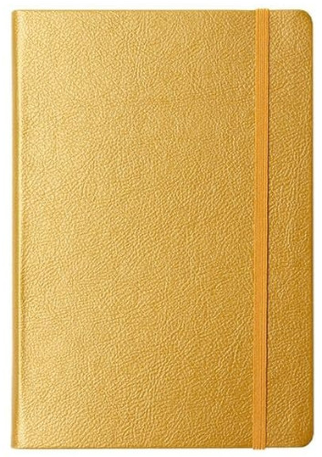 Блокнот на резинке Skiper А5 / 96 Star Dream золотистый SK-5835