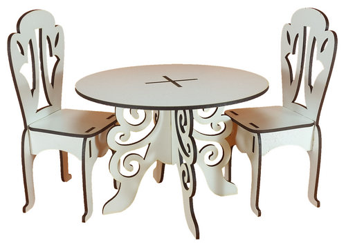 Мебель для кукол ростом 30 см - Стул из МДФ AS-6008, М-2035 фото 2