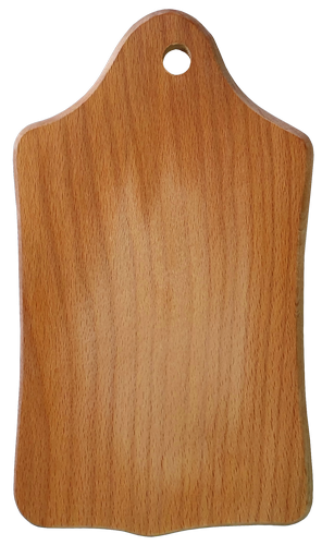 Деревянная доска кухонная фигурная маленькая 23 х 14 см  00804