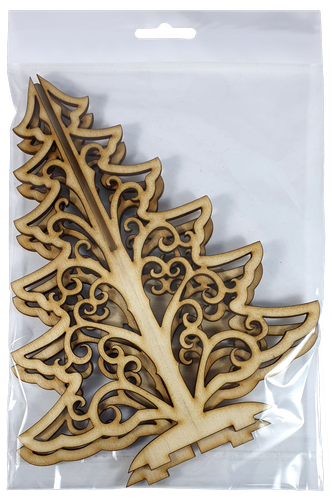 Новогоднее украшение Елочка ажурная на подставке 3 D  20 см AS-4258, F-0136 фото 2