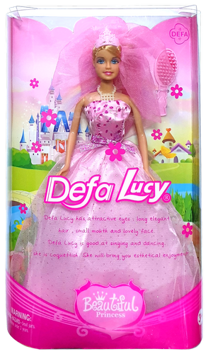 Кукла Defa Lucy  Невеста розовом платье 29 см  6091