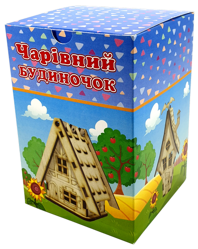 Домик с подсветкой № 11/6 свет - Медленное трехцветное переключение, сенсорный выключатель, фанера AS-5522, Е-030 фото 2