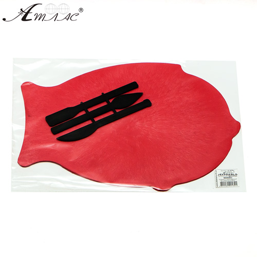 Доска для пластилина Фигурная "Рибка" 27 х 19,4 см с тремя стеками AS-0204