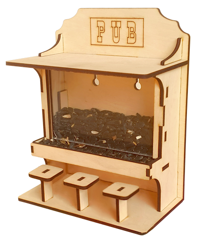 Кормушка № 8/1 Барная стойка окрашенная, морилка под лаком 16.3 х 9 х 20 см AS-4302