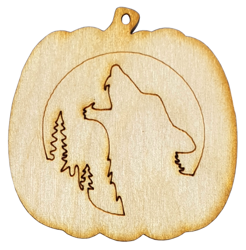 Фигурка фанерная - Тыква с волком 5,5 x 5,5 см AS-4615, В-0221