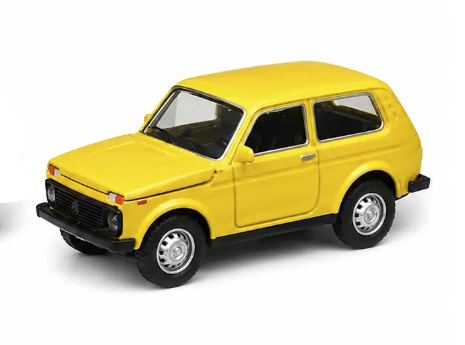 Машинка Автосвіт ВАЗ 2121 Нива желтая металл 10см  М6405