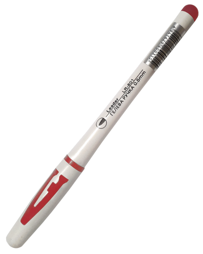 Ручка гелевая Leader красная LR-801