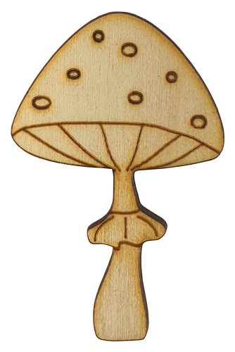Фигурка фанерная - Гриб Мухомор 5.8 см AS-4630, В-0189