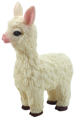 Игрушка силиконовая антистресс, Лама белая 8 см  03815