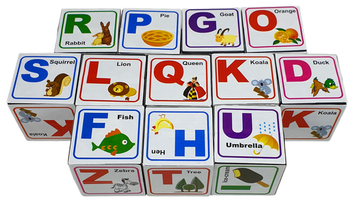 Кубики Английская Азбука 12 шт пластик 4см  AS-0269 фото 2