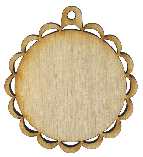 Фигурка фанерная - Кулон круглый резной 45 мм AS-4665, В-0132