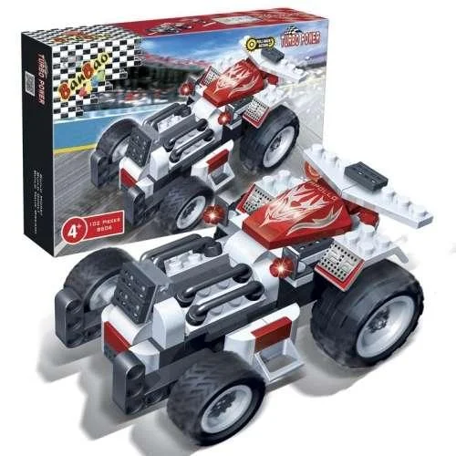 Игрушка Конструктор Turbo Power Гоночное авто 102 детали  8606