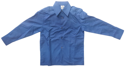 Рубашка х/б с длинными рукавами, синяя р.24 14273