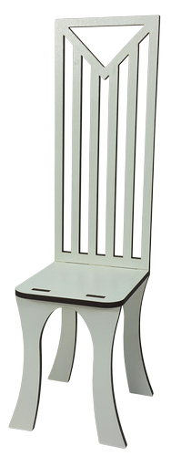 Мебель для кукол ростом 30 см - Стул № 2 высокий из МДФ AS-6030