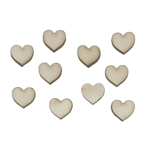 Фигурка фанерная - Сердце микро 10 шт 1 см AS-4676, В-0267
