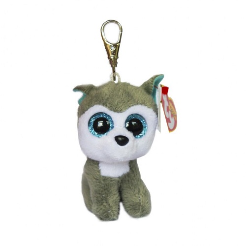 Игрушка Мягкая Собака Хаски серо-белая 9 см Брелок  36503