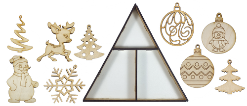 Набор новогодних фигурок в упаковке 9 шт AS-4224, МФ-001 фото 2