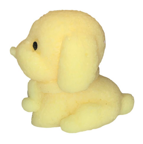 Игрушка Силиконовая собака Цветная желтая 6см  16740 фото 2