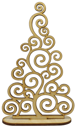 Фигурка фанерная - Елка большая ажурная на подставке 18 см AS-4640, В-0250 фото 2