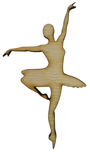 Фигурка фанерная - Балерина на одной ноге 7 см AS-4605, В-0262