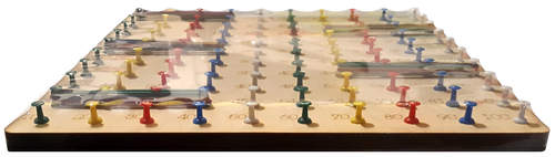 Геоборд или Планшет Математический 30 х 30см с Цифрами, - 100 пластиковых стоек + 30 резинок AS-7150 фото 2