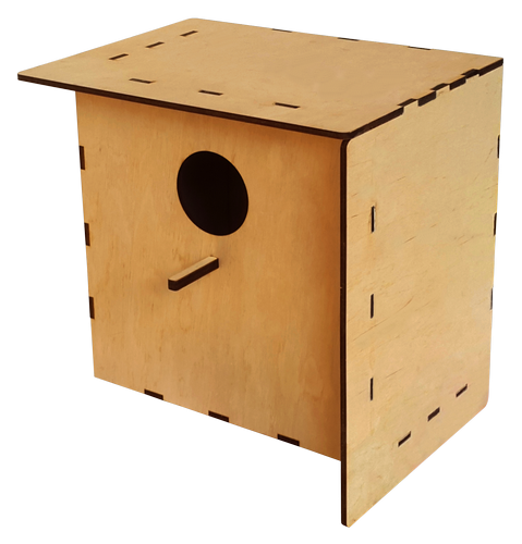 Скворечник № 5/1 кубик окрашенный, морилка под лаком 23 х 19 х 23 см AS-4362