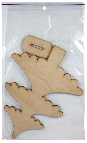 Фигурка фанерная - Елка большая заснеженная на подставке 18 см  AS-4641 фото 2