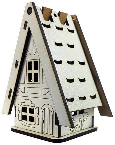 Дом № 14 шкатулка с открывающейся крышей, из МДФ 6 х 6,5 х 10 см AS-6250, М-2087